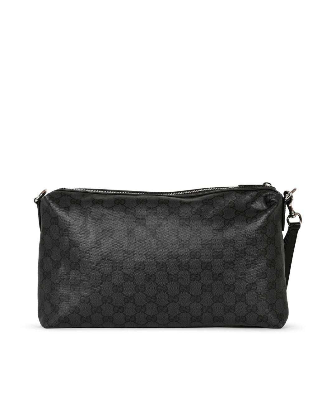 GUCCI Черная сумка на плечо из канвы, фото 3