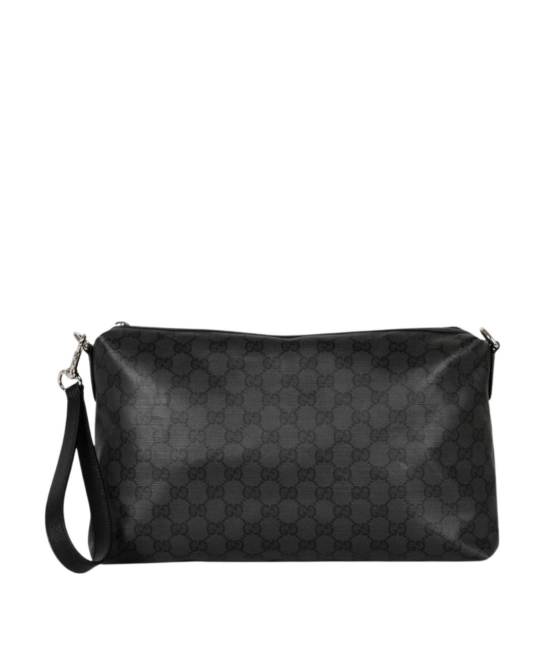GUCCI Черная сумка на плечо из канвы, фото 1