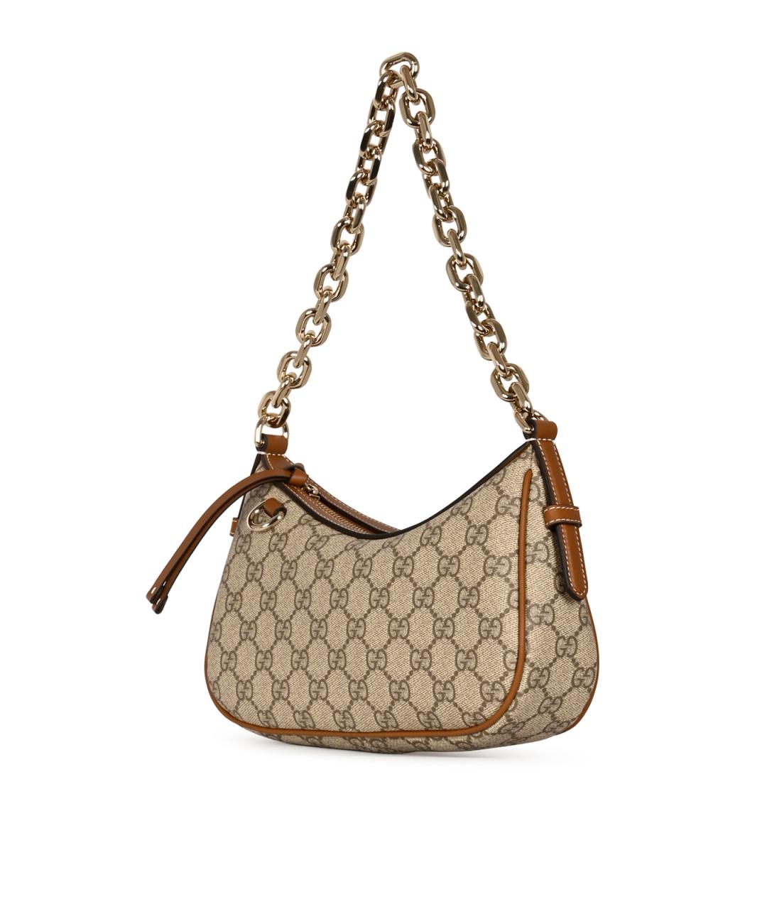 GUCCI Бежевая сумка через плечо из канвы, фото 2