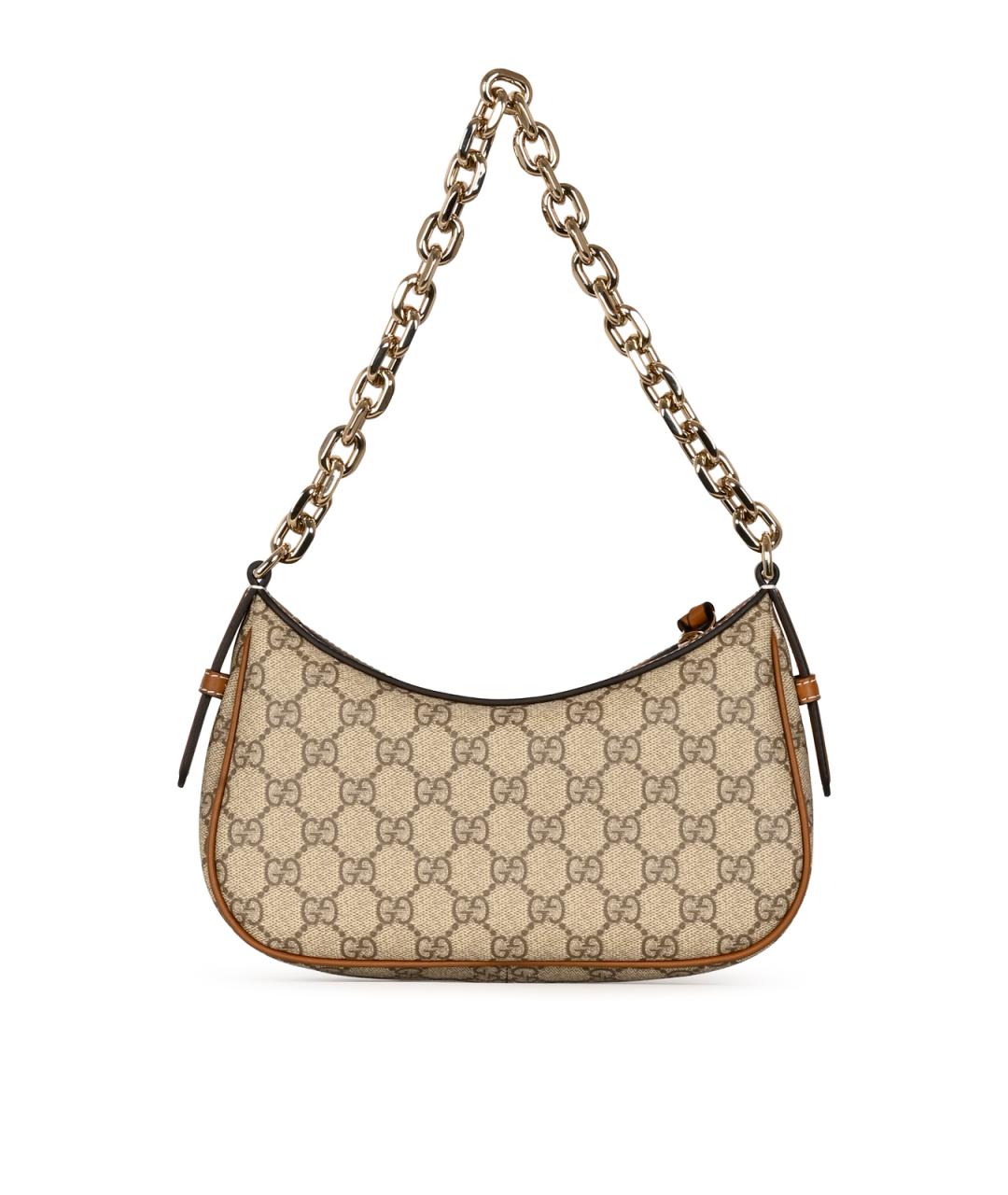 GUCCI Бежевая сумка через плечо из канвы, фото 3
