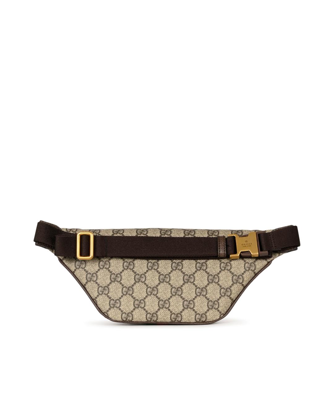 GUCCI Бежевая поясная сумка из канвы, фото 3