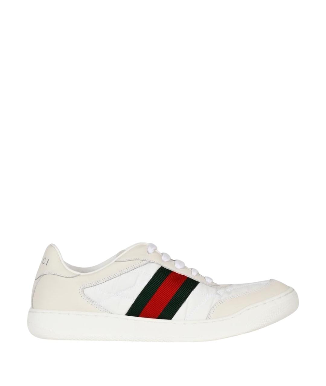 GUCCI Белые синтетические кроссовки, фото 1