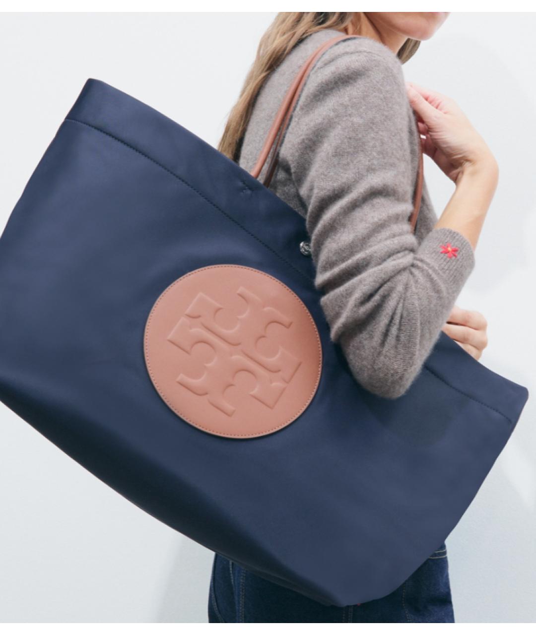 TORY BURCH Синяя нейлоновая сумка с короткими ручками, фото 4