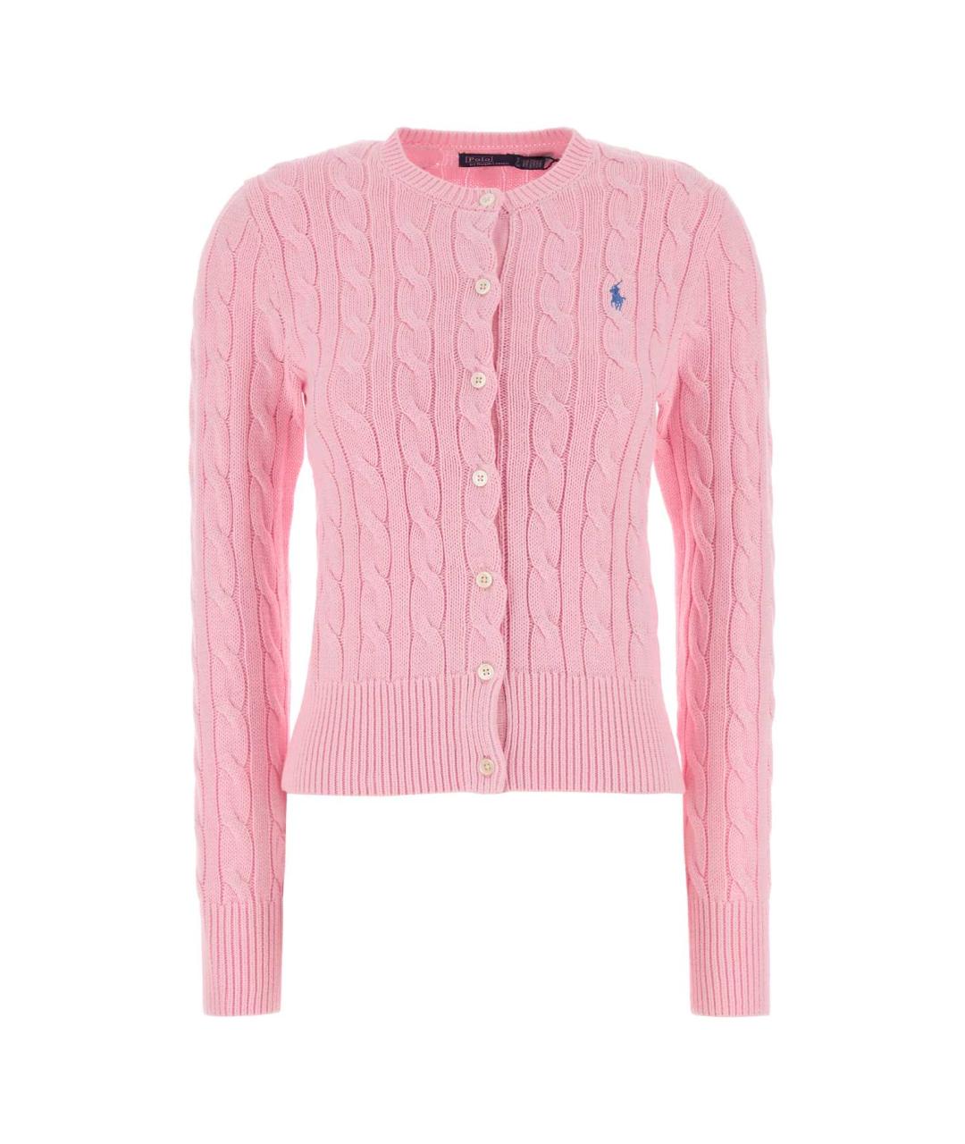 POLO RALPH LAUREN Розовый хлопковый кардиган, фото 1