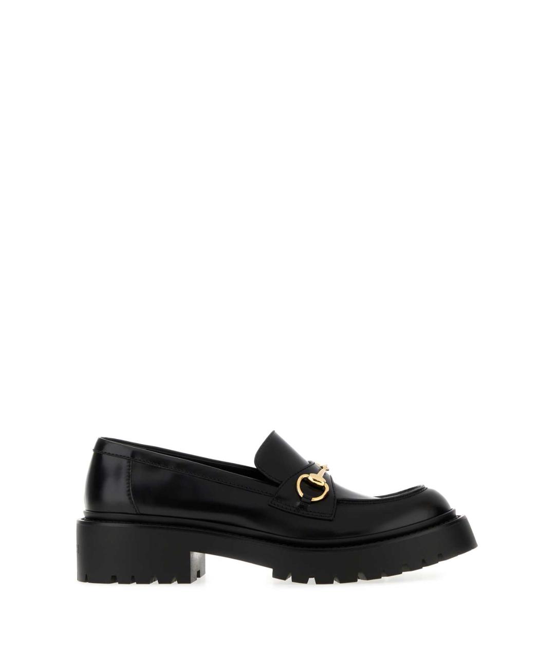 GUCCI Черные кожаные лоферы, фото 1