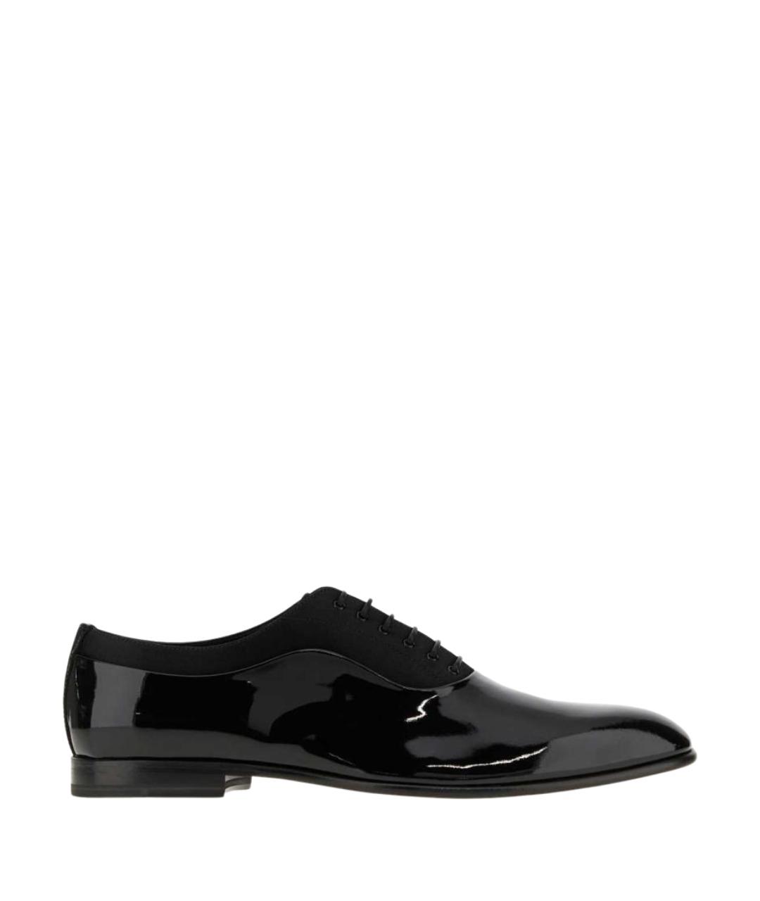 DOLCE&GABBANA Черные кожаные туфли, фото 1