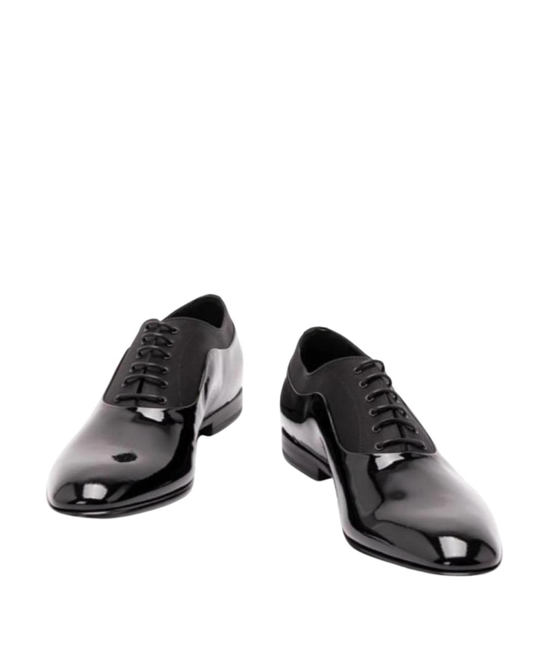 DOLCE&GABBANA Черные кожаные туфли, фото 3