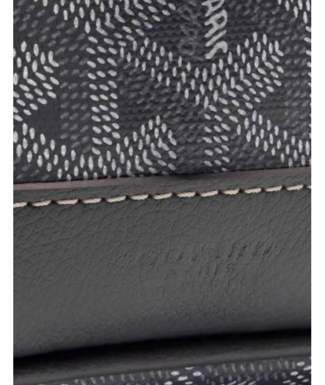 GOYARD Антрацитовая кожаная сумка через плечо, фото 8