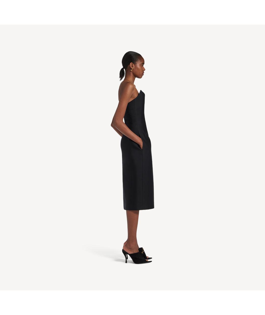 BALENCIAGA Черное шерстяное вечернее платье, фото 5