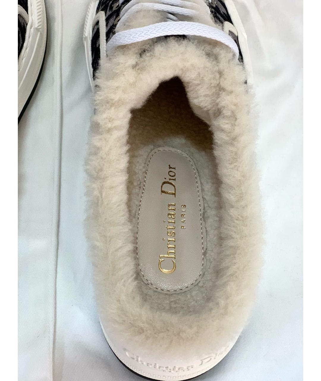 CHRISTIAN DIOR Черные текстильные кеды, фото 5