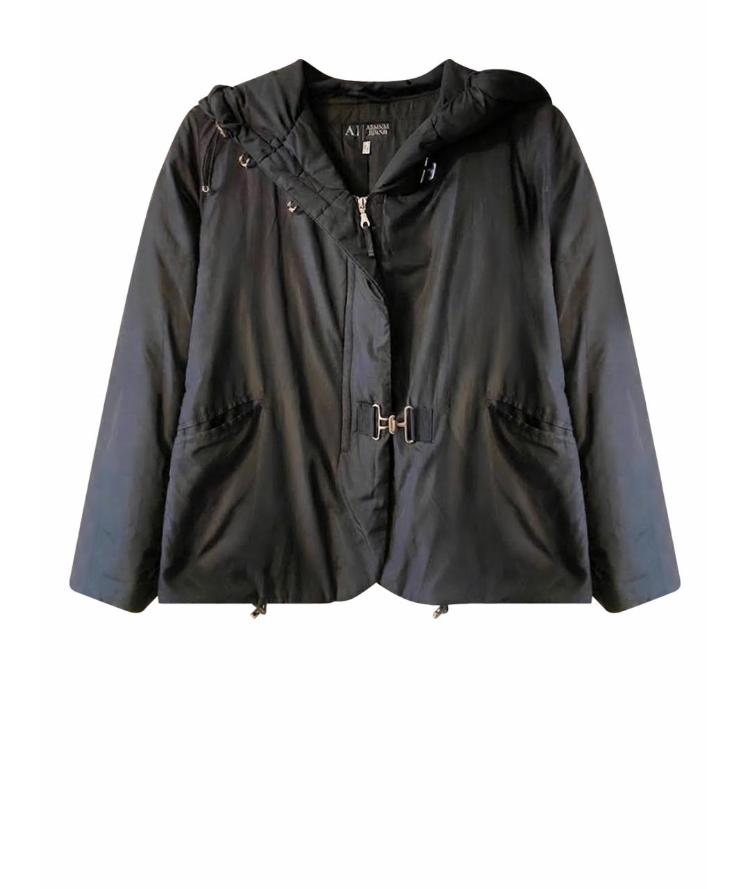 ARMANI JEANS Черная полиэстеровая куртка, фото 10