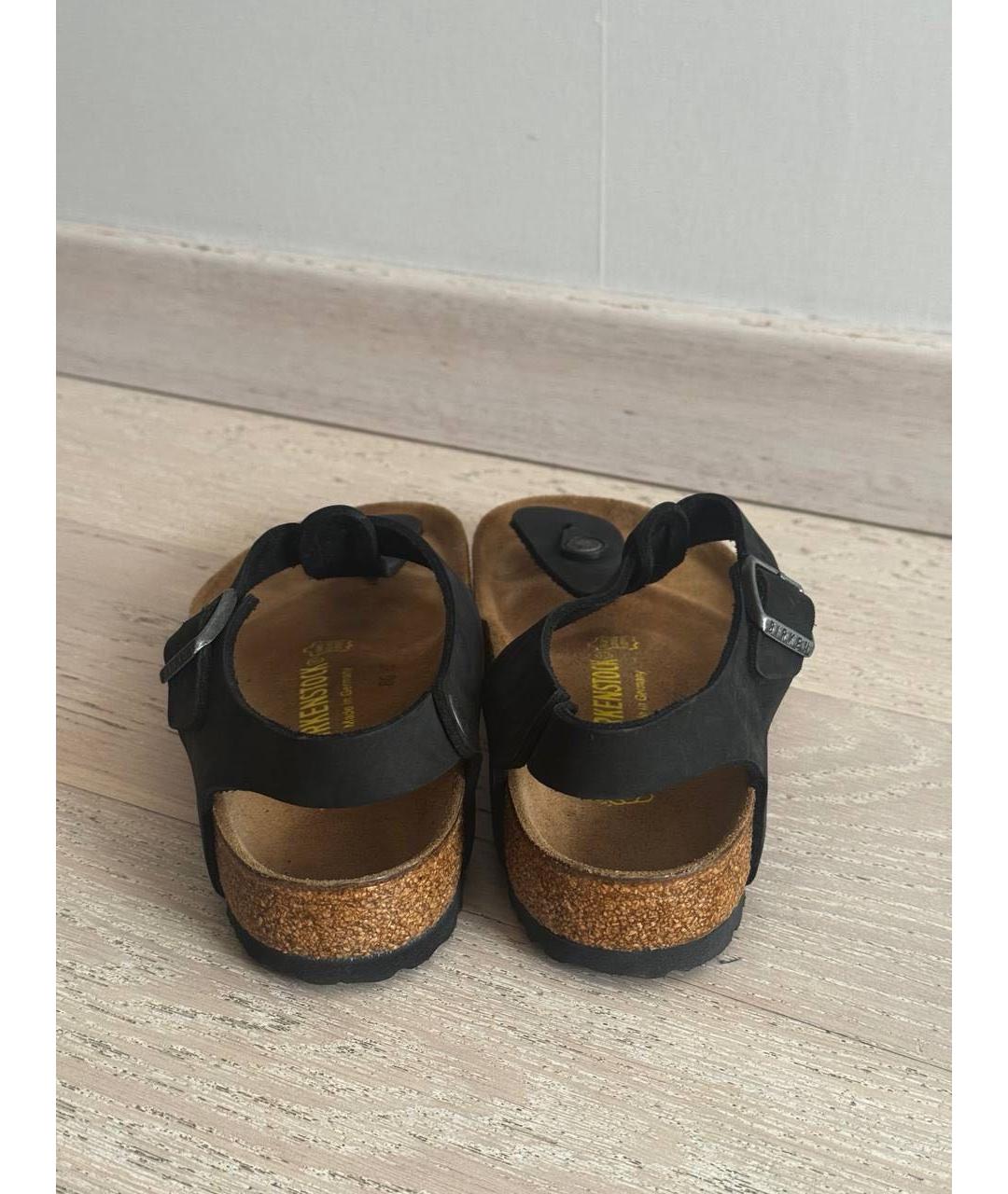 BIRKENSTOCK Черные кожаные сандалии, фото 2