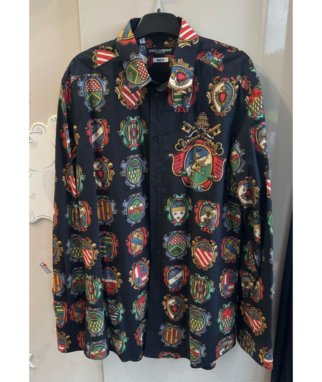 DOLCE&GABBANA Мульти хлопковая кэжуал рубашка, фото 3