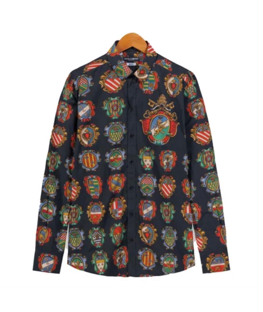 DOLCE&GABBANA Мульти хлопковая кэжуал рубашка, фото 9