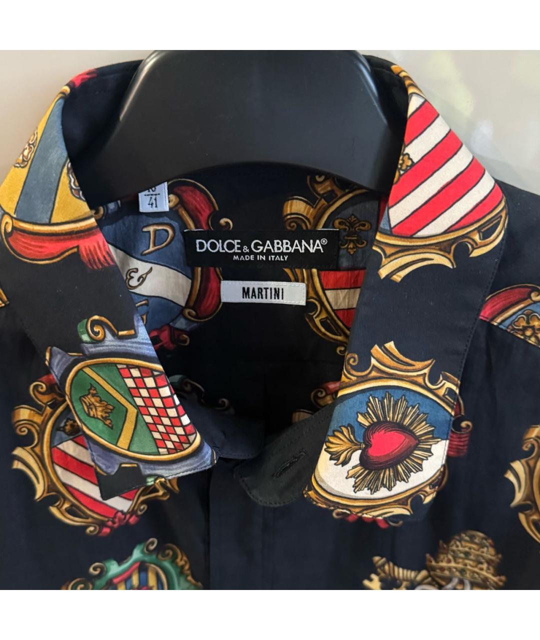 DOLCE&GABBANA Мульти хлопковая кэжуал рубашка, фото 5