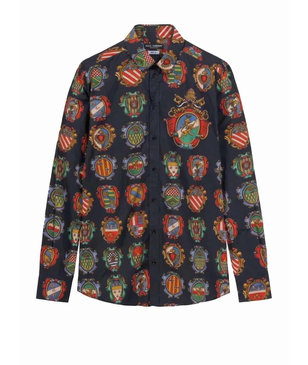 DOLCE&GABBANA Мульти хлопковая кэжуал рубашка, фото 1