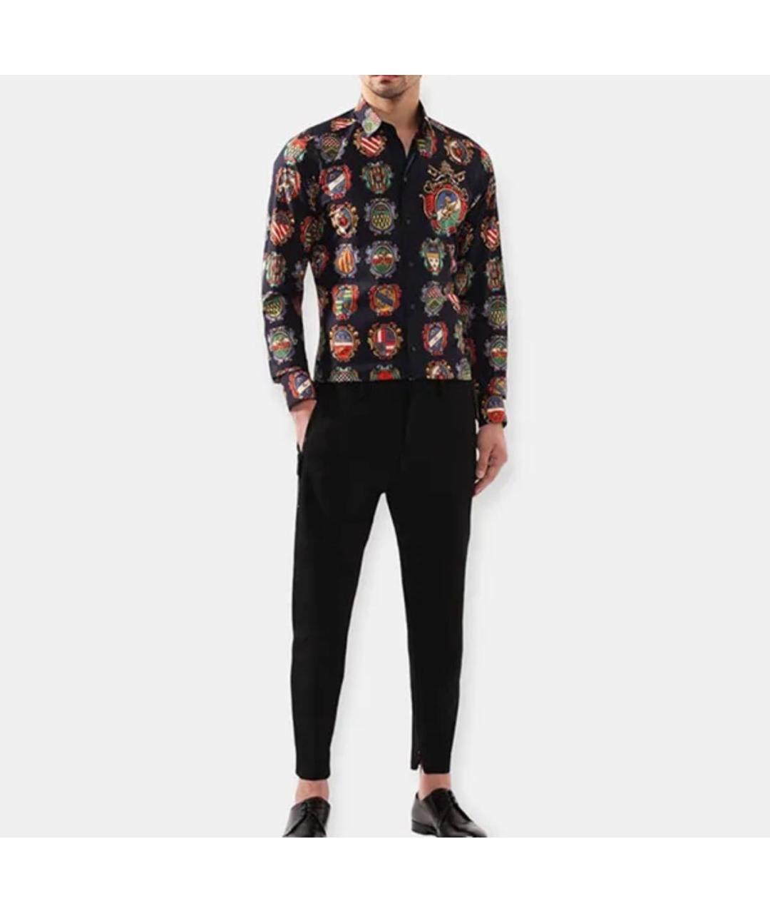 DOLCE&GABBANA Мульти хлопковая кэжуал рубашка, фото 2
