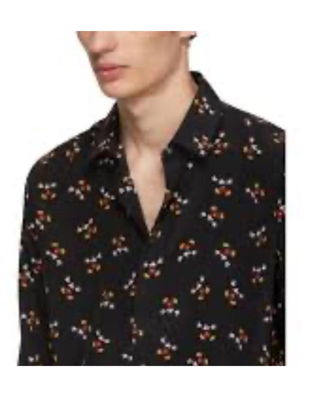 SAINT LAURENT Черная шелковая кэжуал рубашка, фото 2