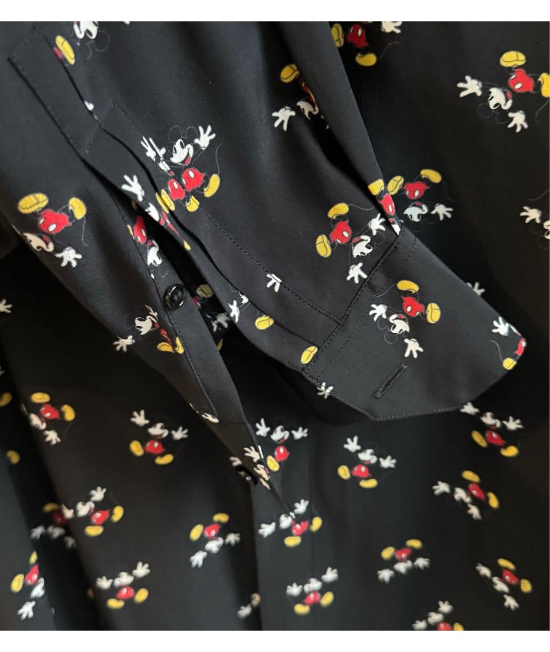 SAINT LAURENT Черная шелковая кэжуал рубашка, фото 5