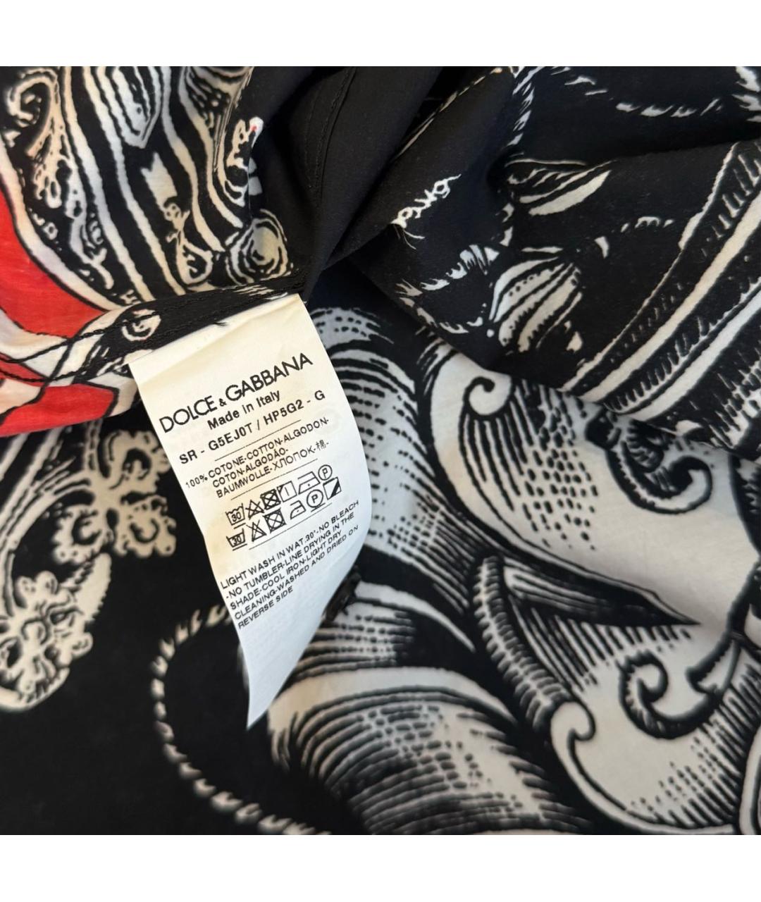 DOLCE&GABBANA Мульти хлопковая кэжуал рубашка, фото 4