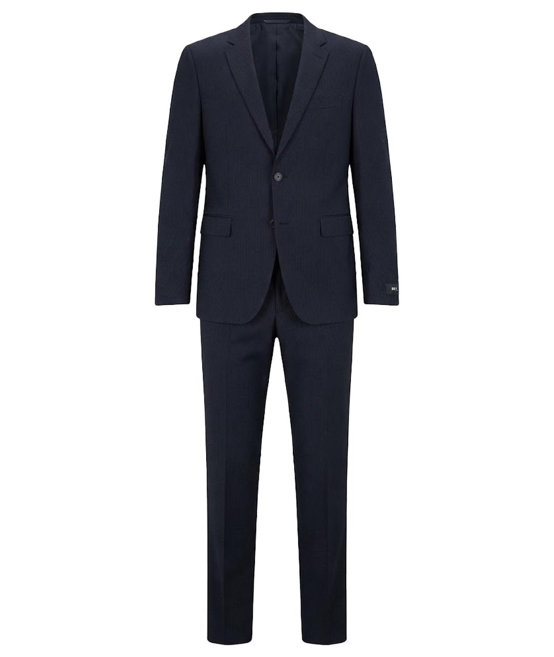 HUGO BOSS Темно-синий классический костюм, фото 1