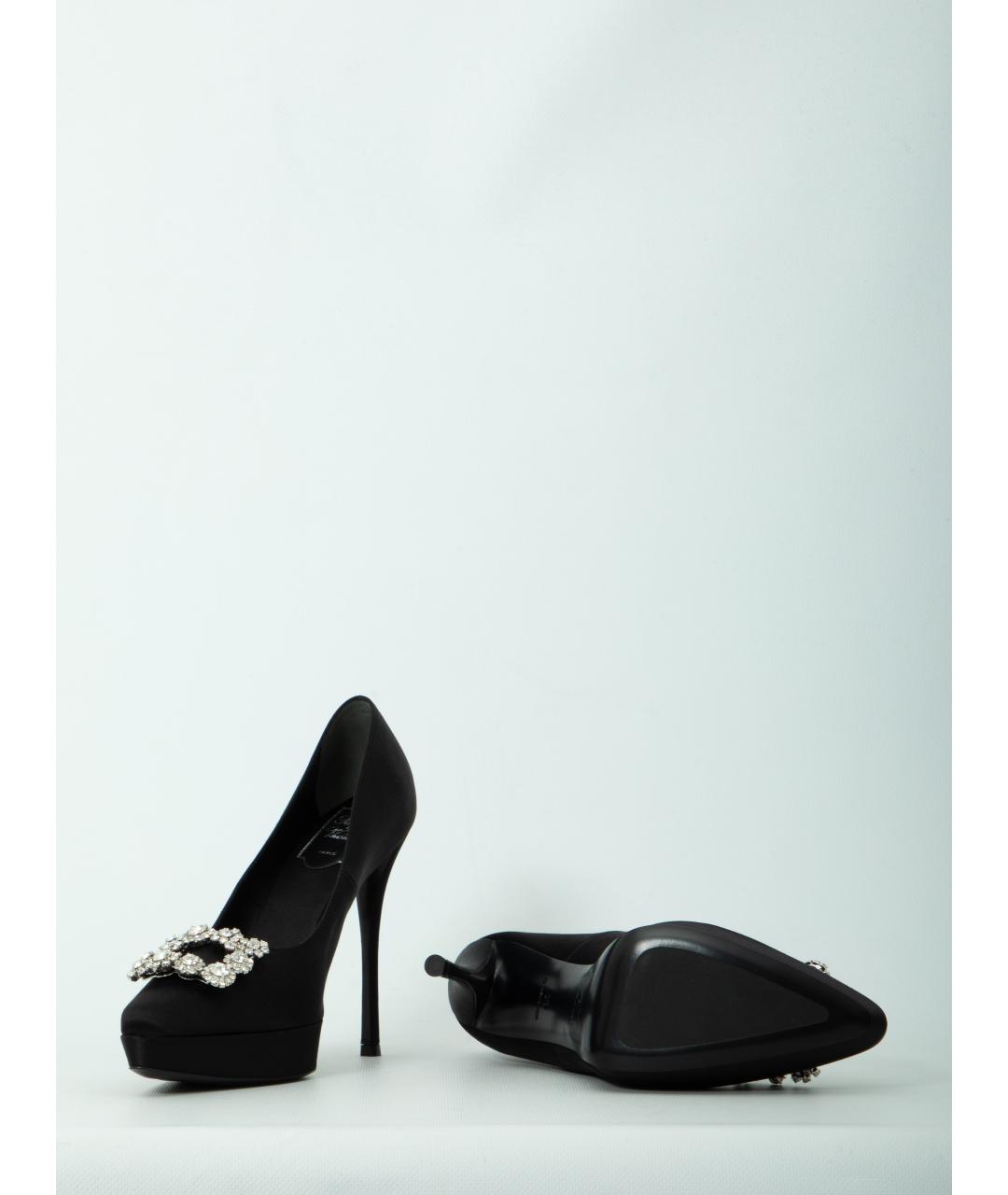 ROGER VIVIER Черные текстильные туфли, фото 5