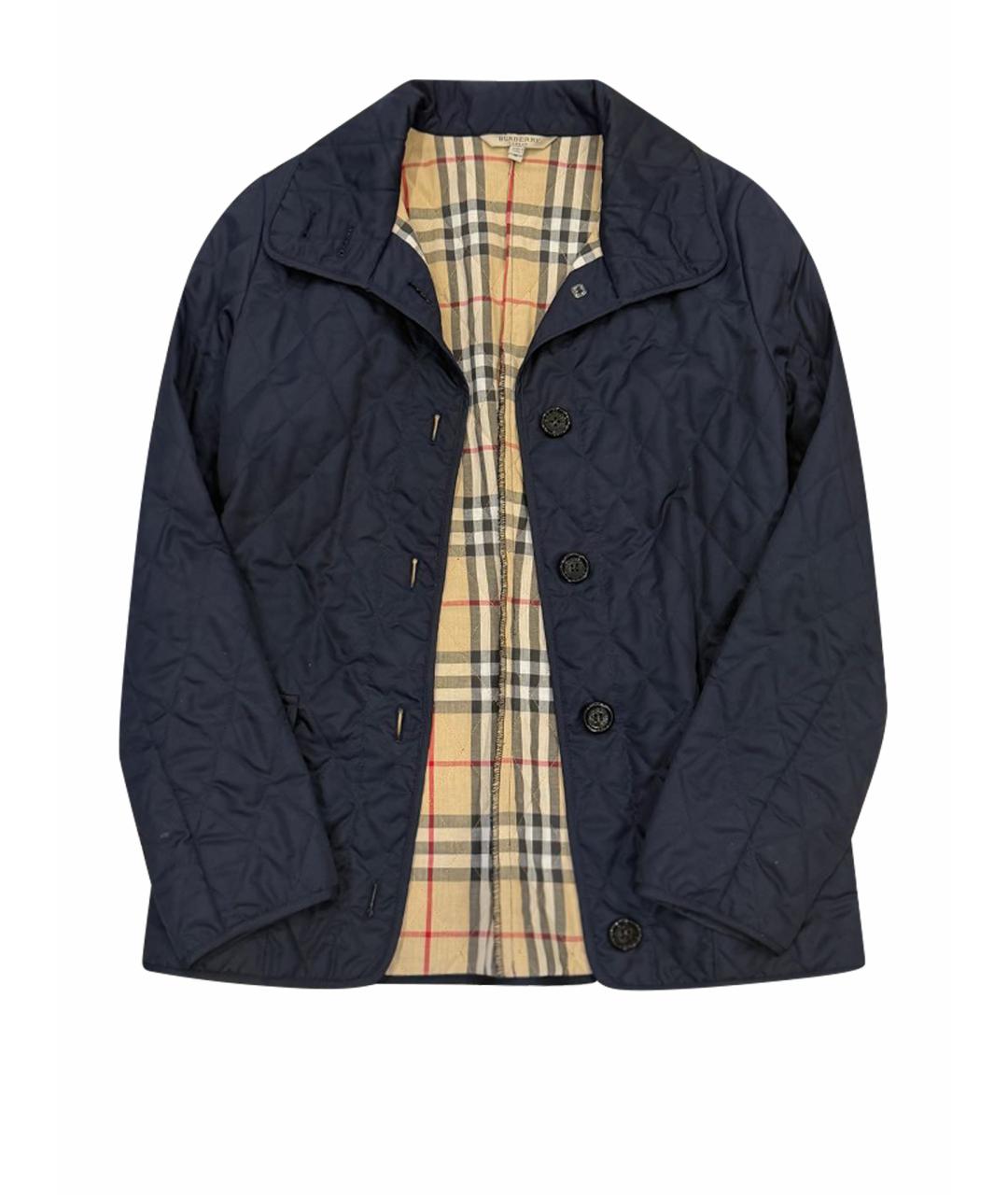 BURBERRY Темно-синяя хлопковая куртка, фото 1