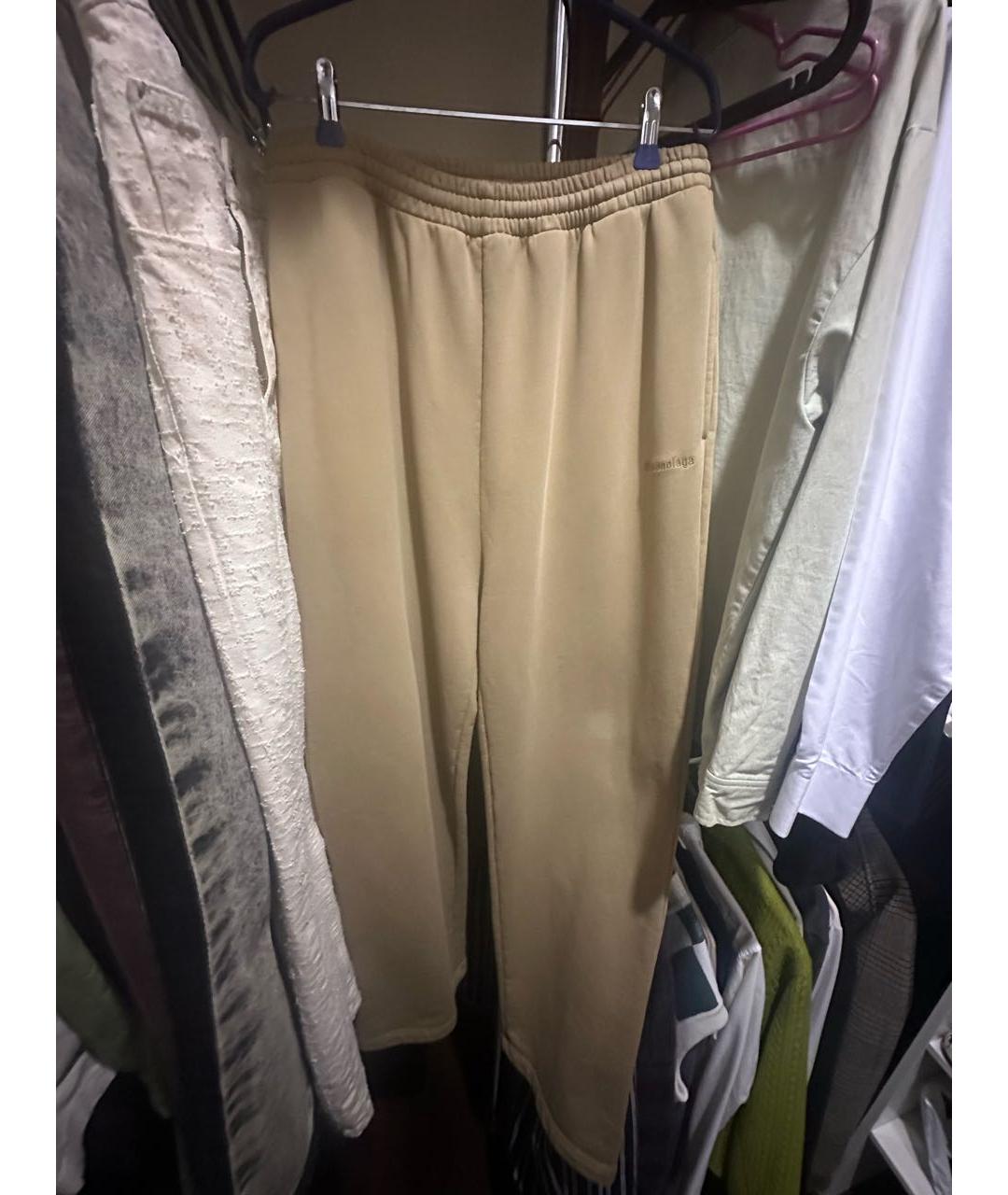 BALENCIAGA Горчичный хлопковый спортивный костюм, фото 6