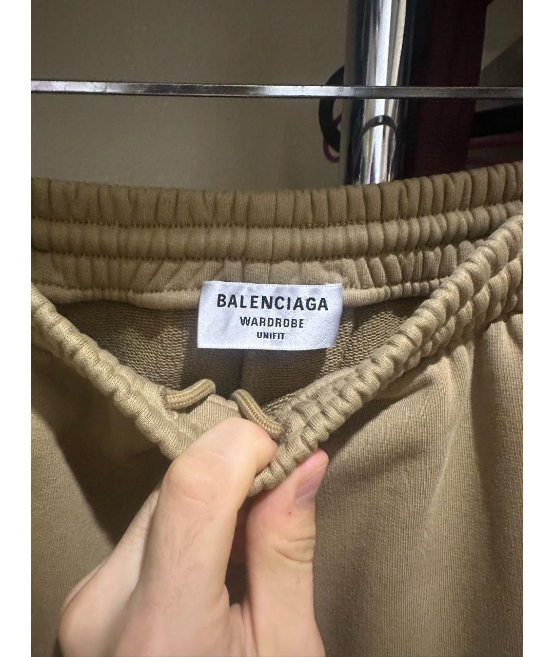BALENCIAGA Горчичный хлопковый спортивный костюм, фото 3