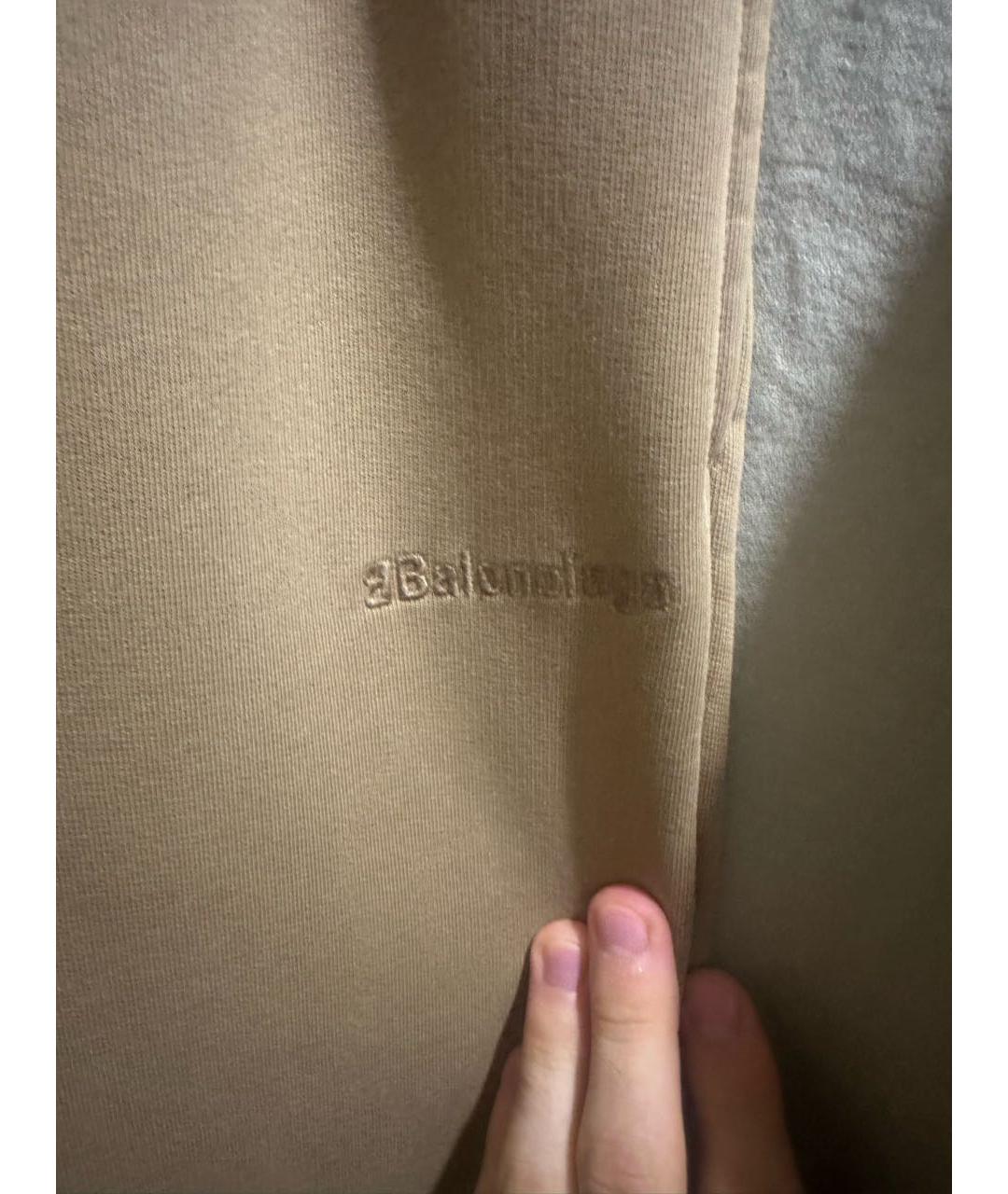 BALENCIAGA Горчичный хлопковый спортивный костюм, фото 2