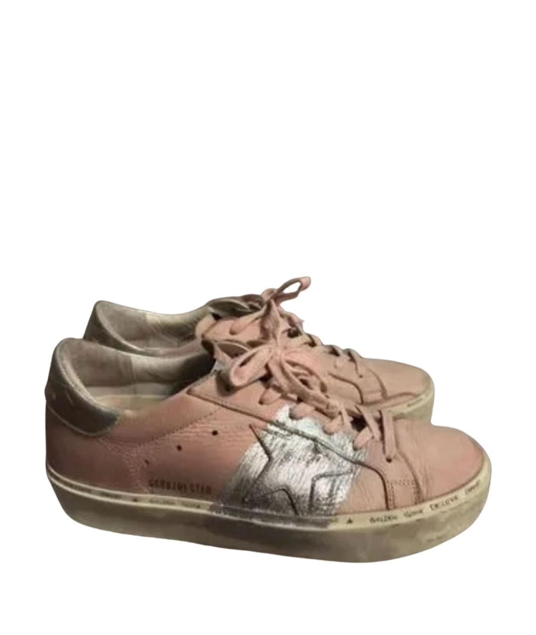GOLDEN GOOSE Розовые замшевые кеды, фото 1
