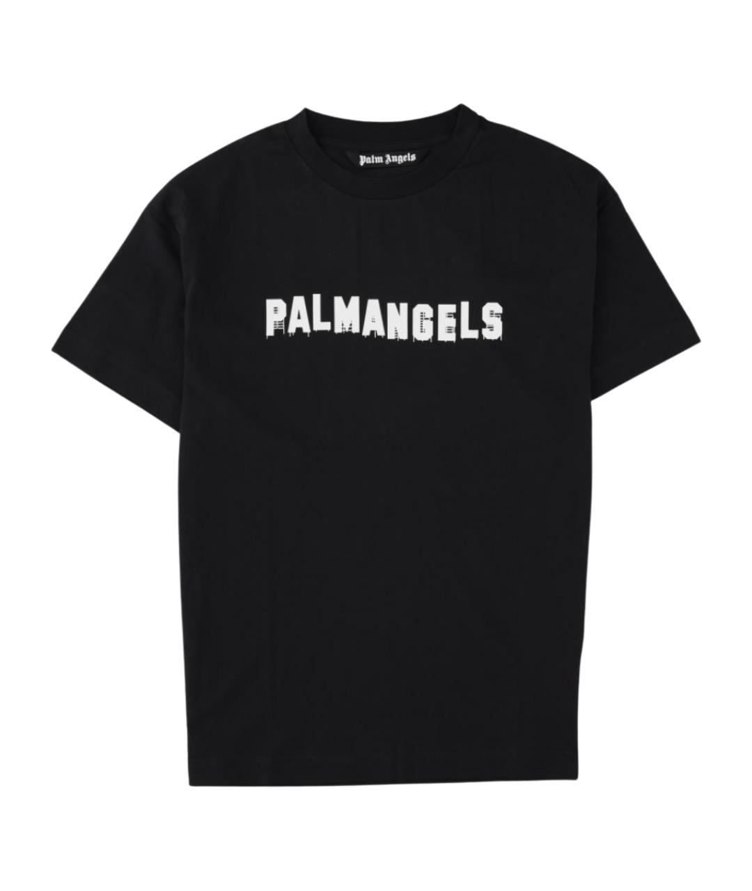 PALM ANGELS Черная хлопковая футболка, фото 1