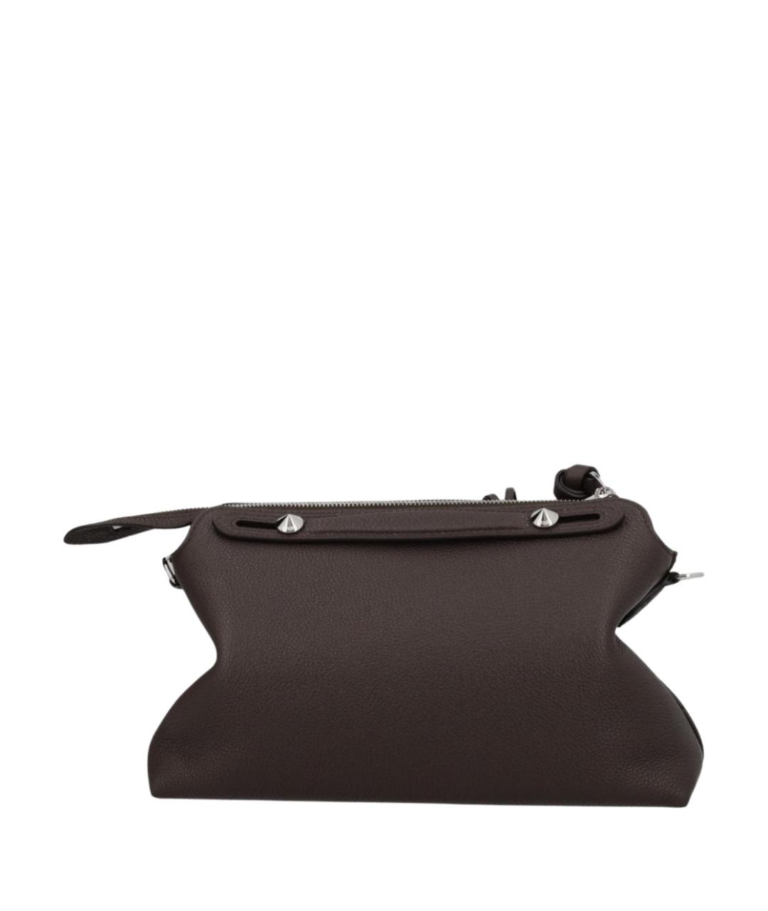 FENDI Коричневая кожаная сумка через плечо, фото 2