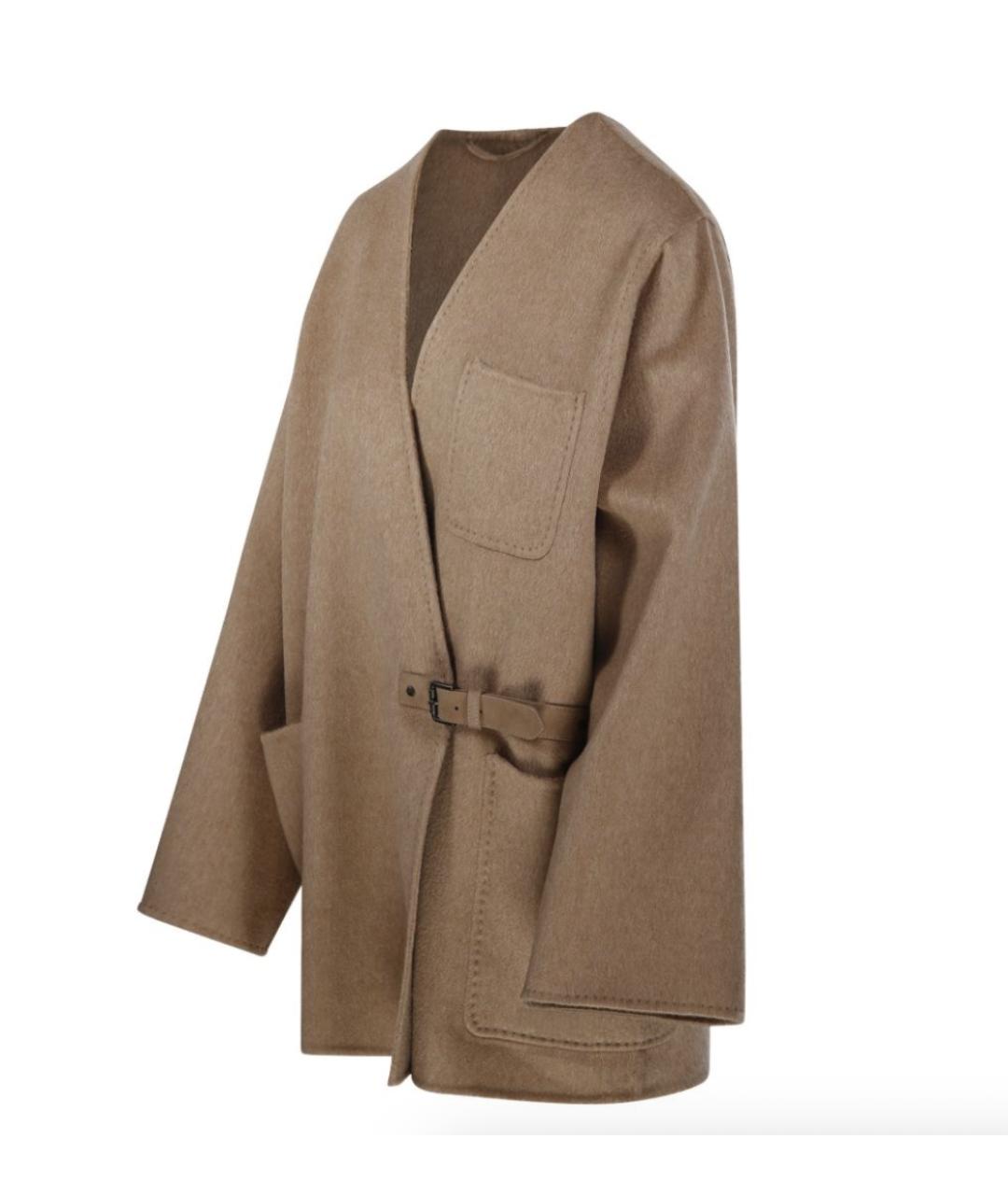 MAX MARA Бежевое шерстяное пальто, фото 3