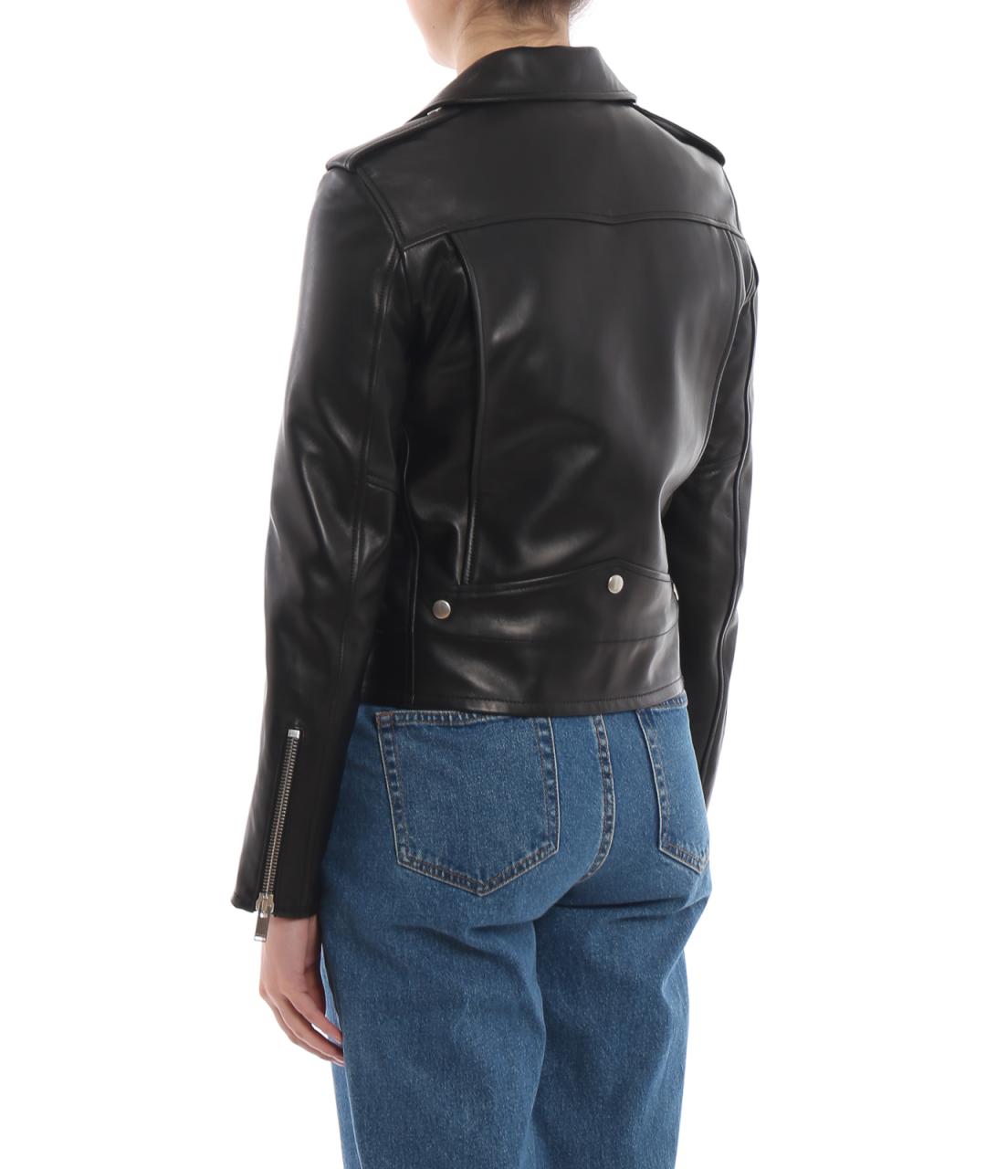 SAINT LAURENT Черная кожаная куртка, фото 4