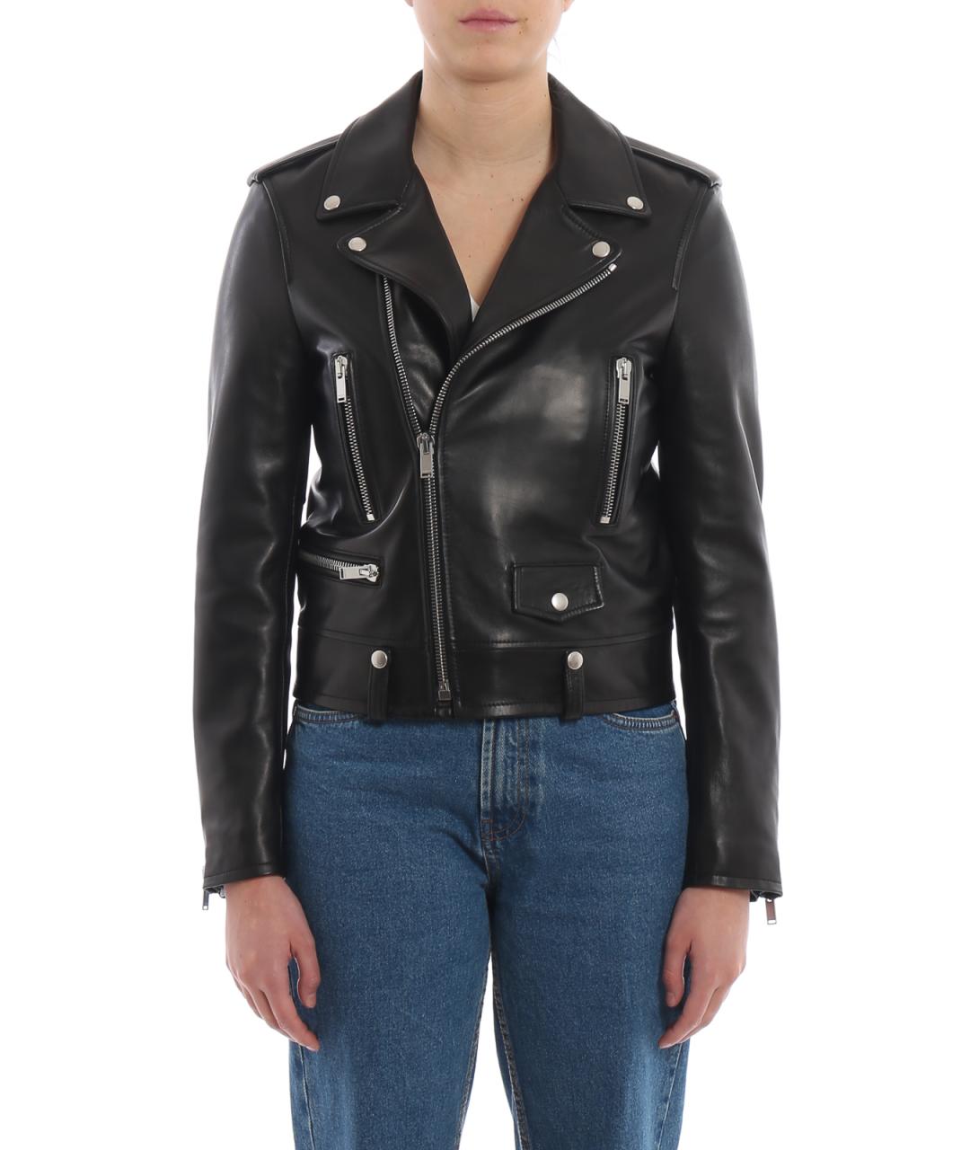 SAINT LAURENT Черная кожаная куртка, фото 3