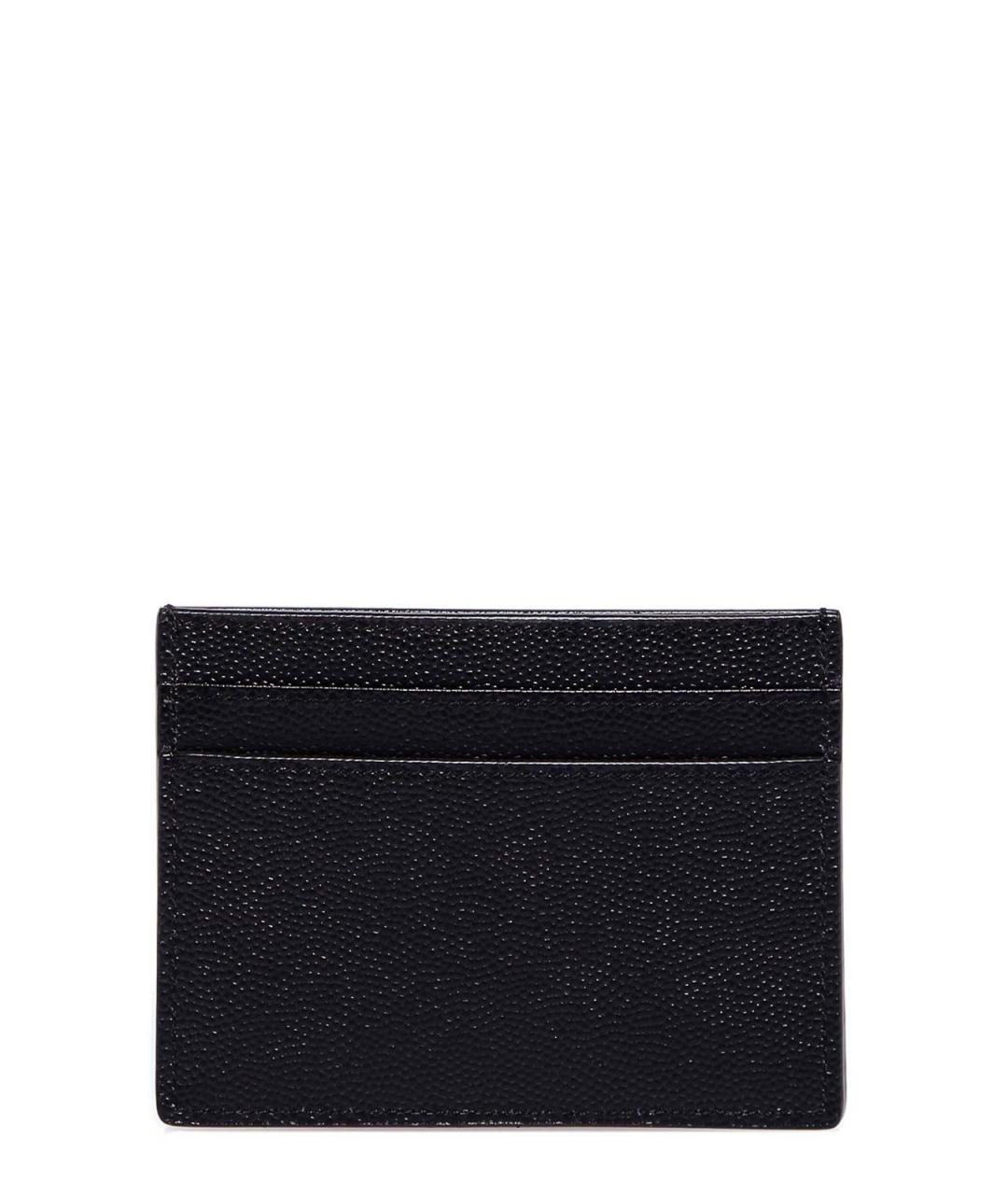 SAINT LAURENT Черный кожаный кардхолдер, фото 2