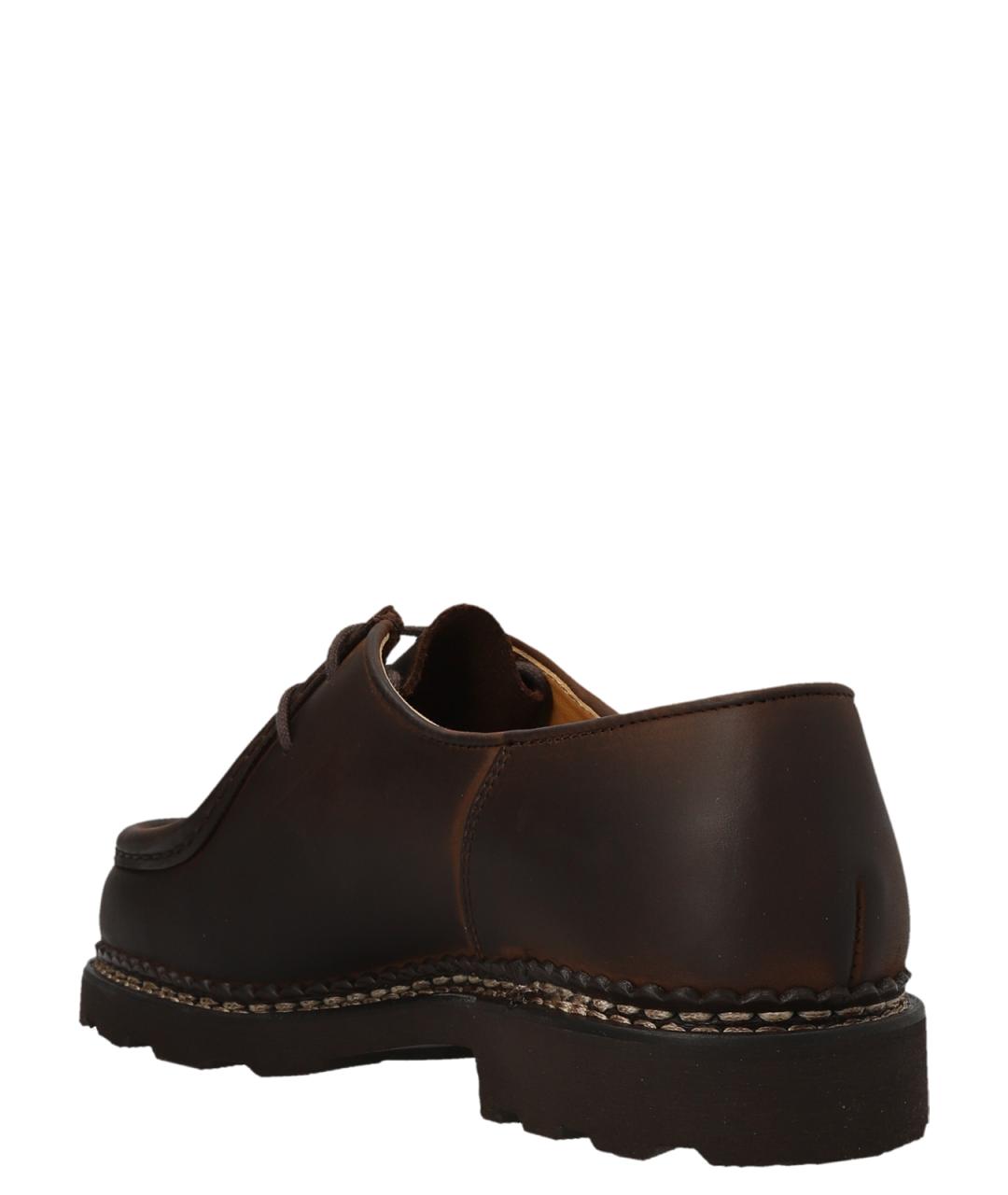 PARABOOT Коричневые кожаные низкие ботинки, фото 2