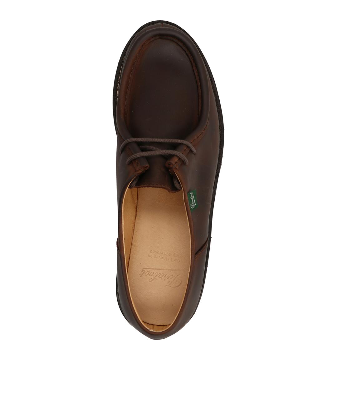PARABOOT Коричневые кожаные низкие ботинки, фото 3