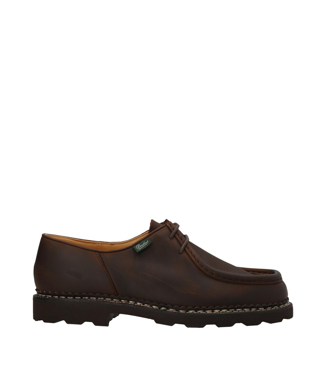 PARABOOT Коричневые кожаные низкие ботинки, фото 1