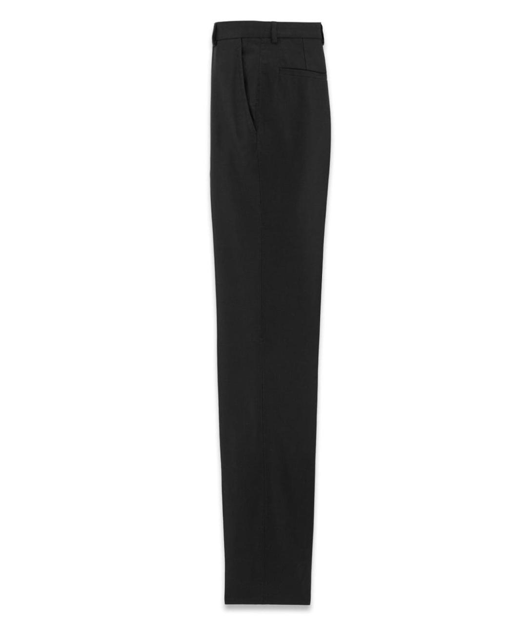 SAINT LAURENT Черные шерстяные классические брюки, фото 2