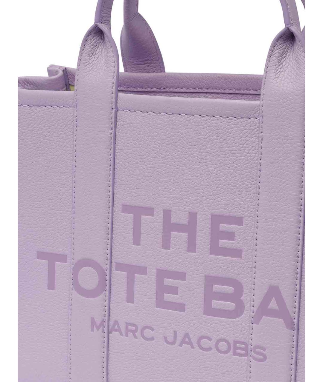 MARC JACOBS Фиолетовая кожаная сумка тоут, фото 4