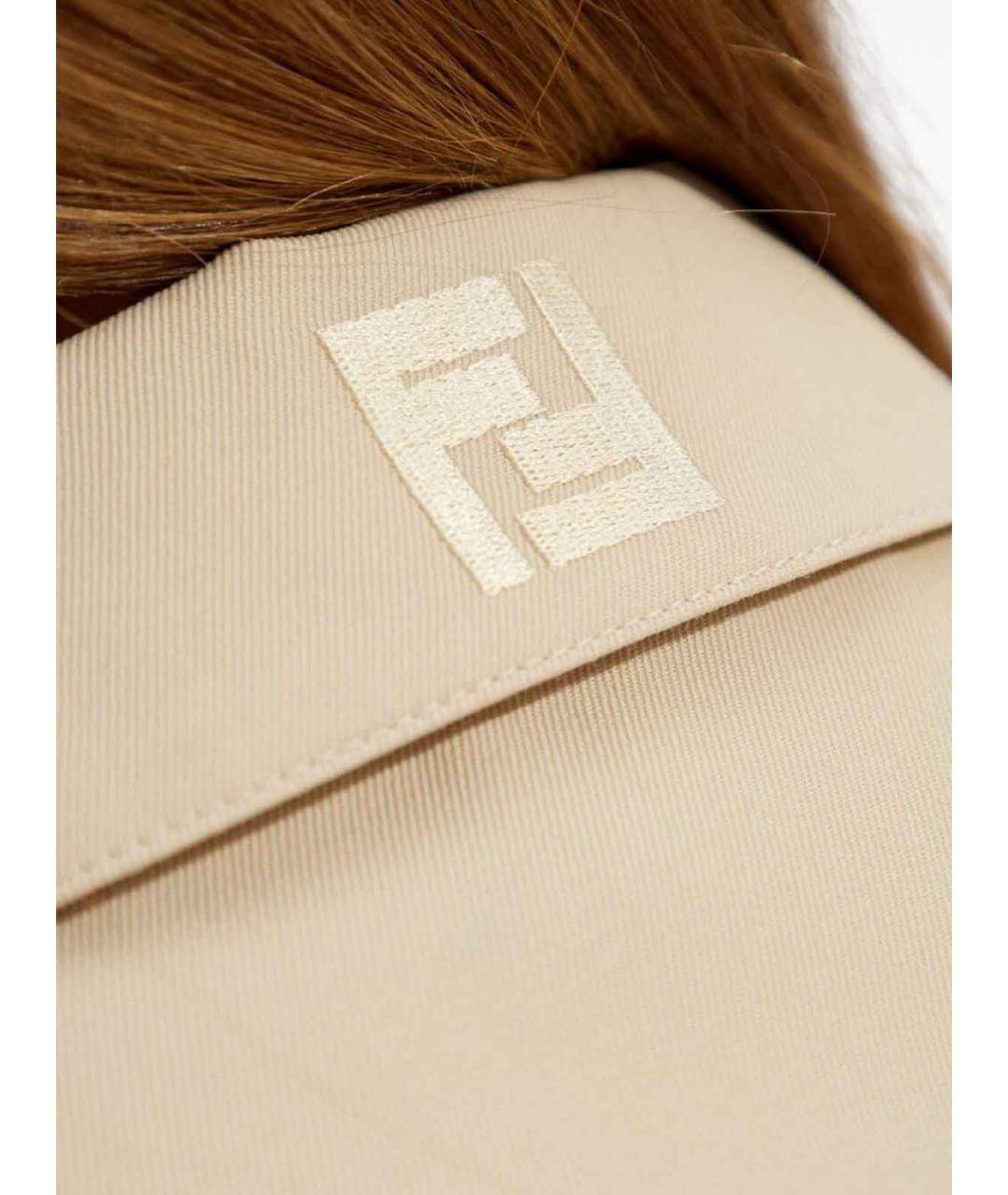 FENDI Бежевая хлопковая куртка, фото 4