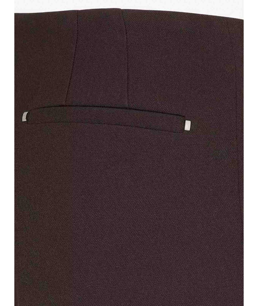FENDI Фиолетовые шерстяные прямые брюки, фото 3