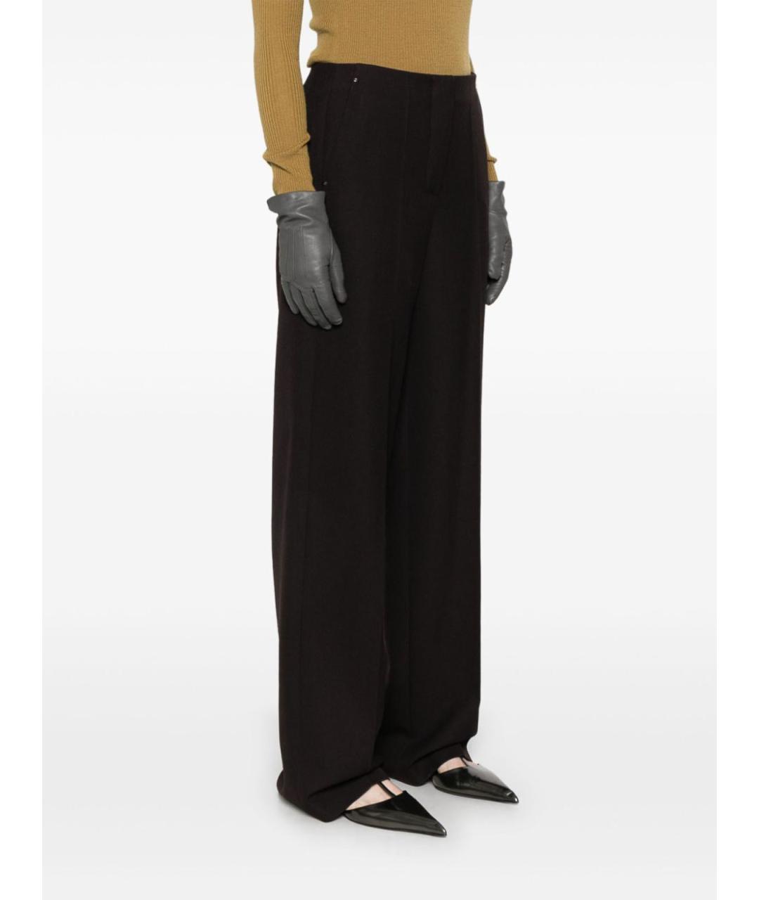 FENDI Фиолетовые шерстяные брюки широкие, фото 4