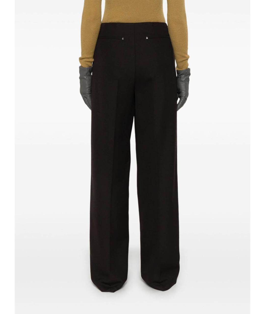 FENDI Фиолетовые шерстяные брюки широкие, фото 5