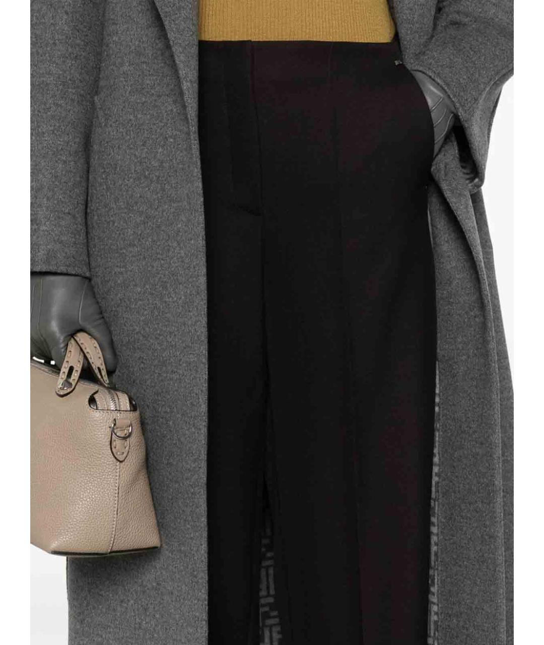 FENDI Фиолетовые шерстяные брюки широкие, фото 3
