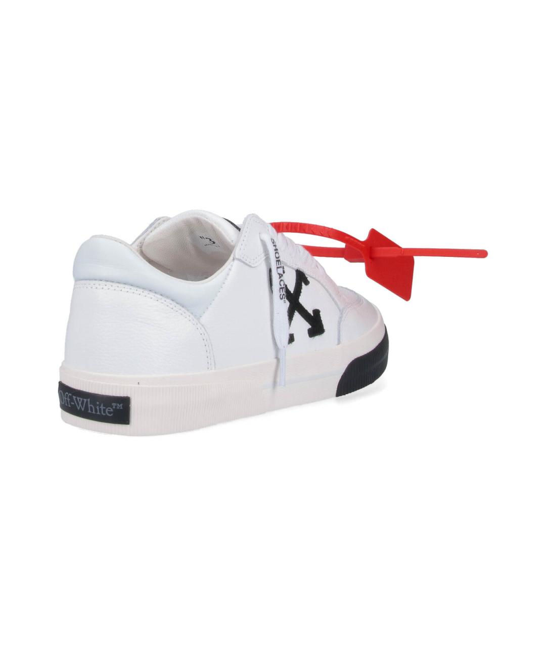 OFF-WHITE Белые кожаные низкие кроссовки / кеды, фото 4