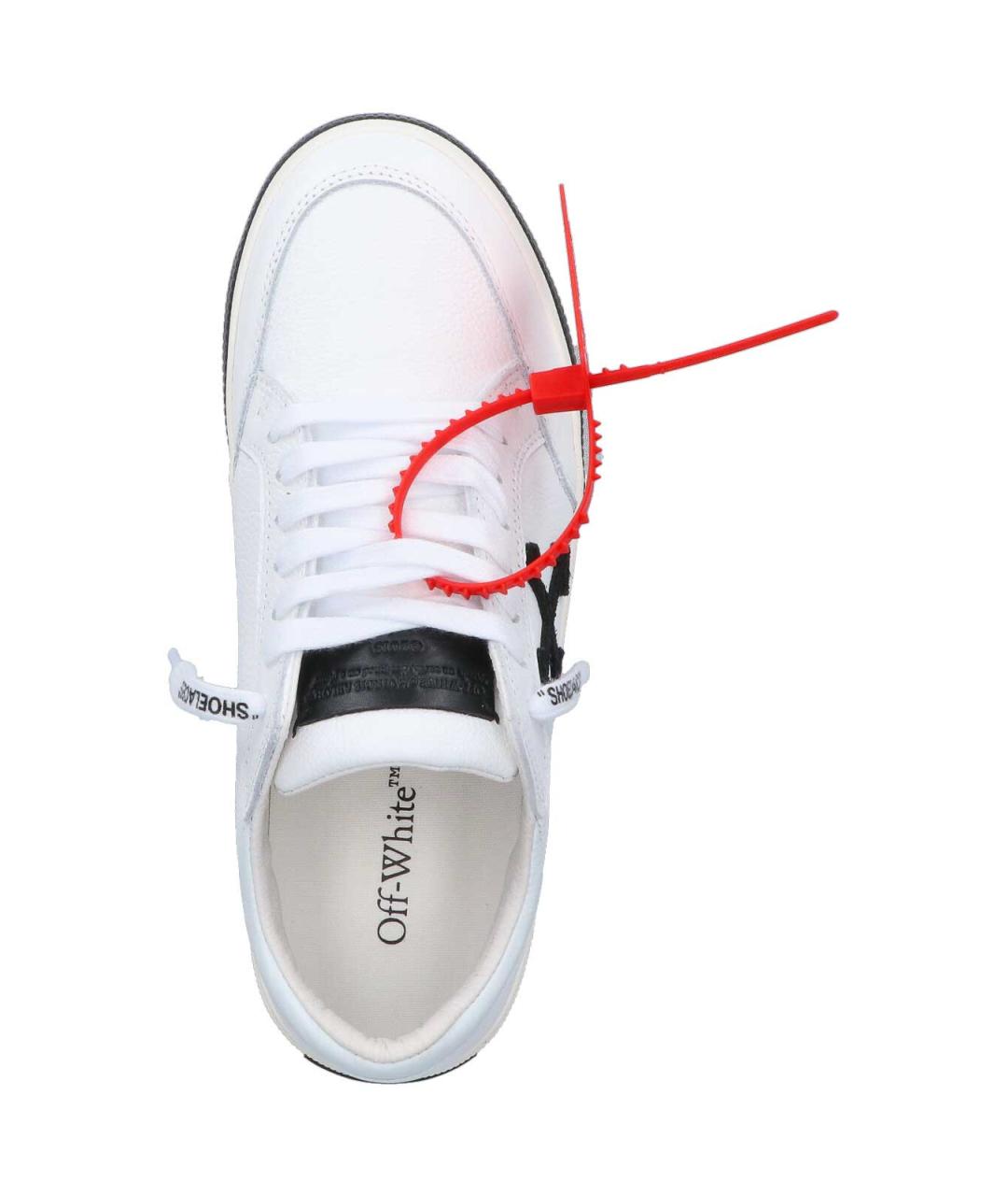 OFF-WHITE Белые кожаные низкие кроссовки / кеды, фото 5