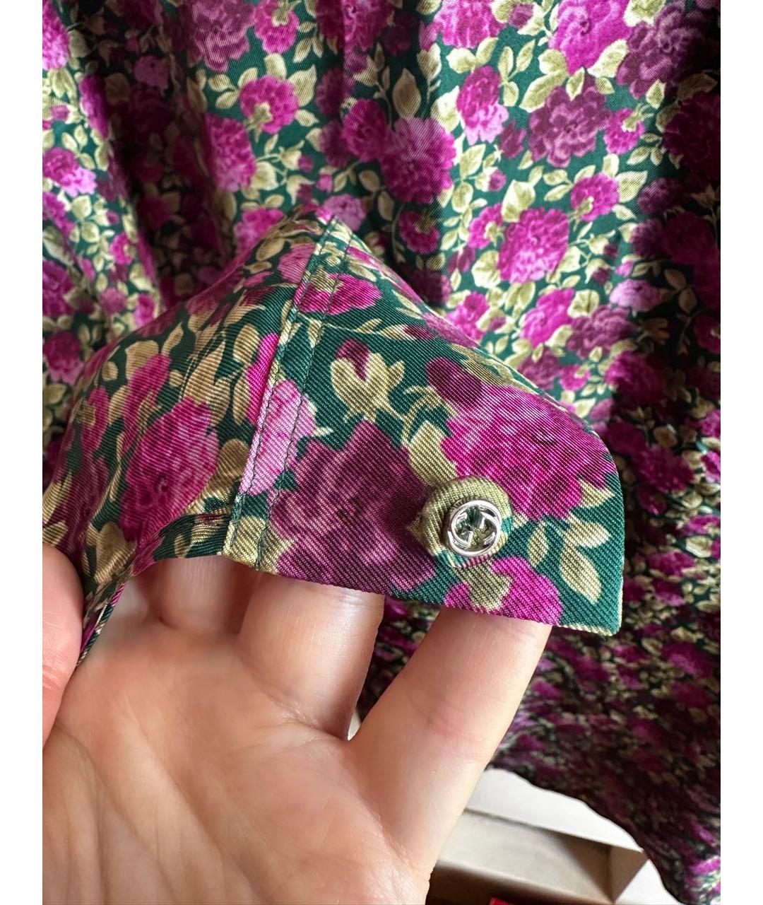 GUCCI Мульти шелковая блузы, фото 3